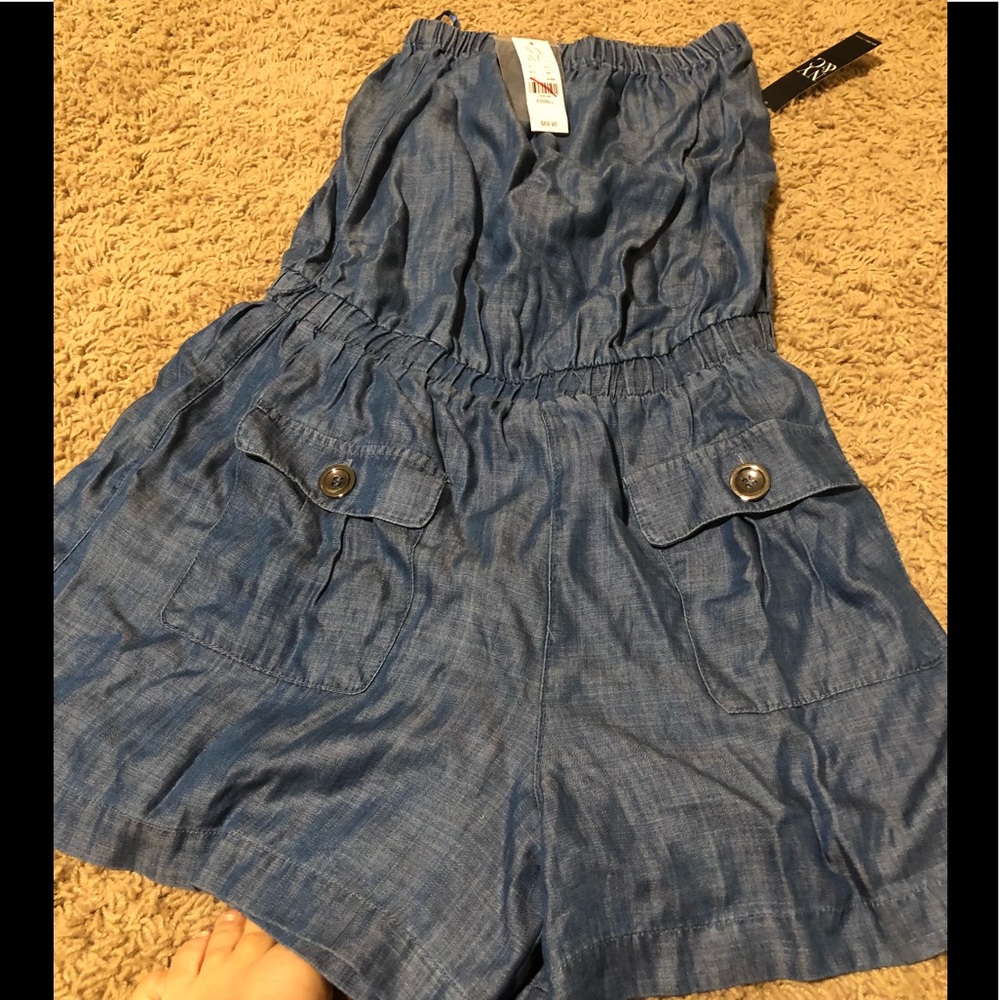 Denim romper
